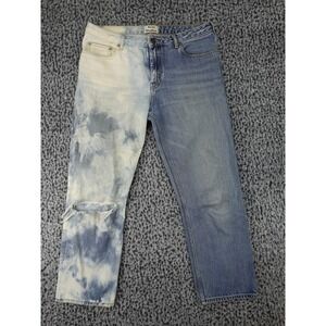 Acne Studios‎ Pop LT Vintage Jeans Womens 36 Blue Tie Dye Good Distressed Split
